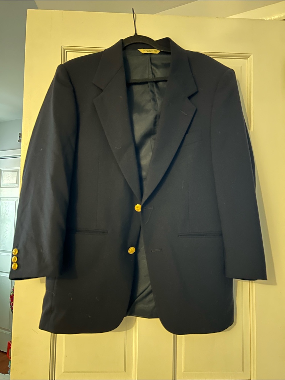 Evan Picone Navy Blazer with Gold Buttons